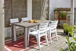 ALLIBERT FUTURA TABLE 165CM RESIN GRAPHITE ALLIBERT FUTURA ΤΡΑΠΕΖΙ ΕΞΩΤΕΡΙΚΟΥ ΧΩΡΟΥ 165CM ΑΠΟ ΡΗΤΙΝΗ ΣΕ ΧΡΩΜΑ ΓΡΑΦΙΤΗ